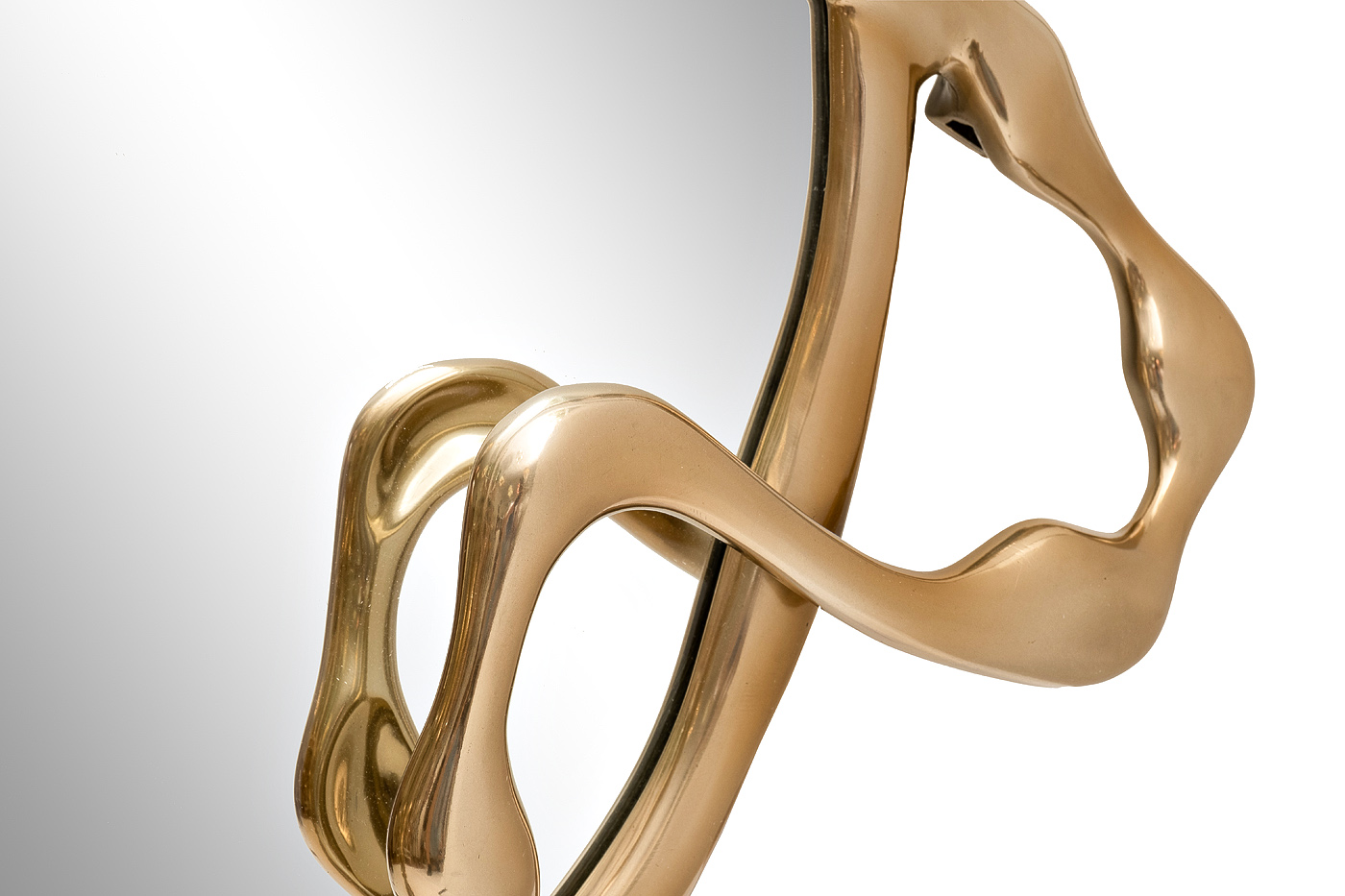 69-22447 Зеркало «Поток (Flow)», рама металл. золото 77*10*11см_s2 2