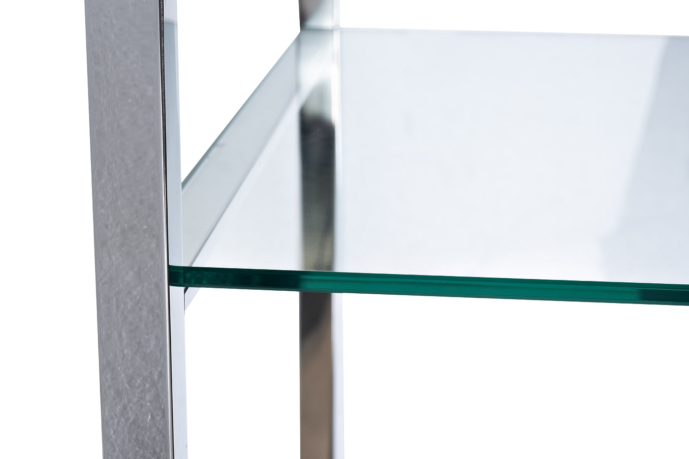 KFG087 Стеллаж «Полусфера» прозрачное стекло/хром 71*48*202см_s2 4