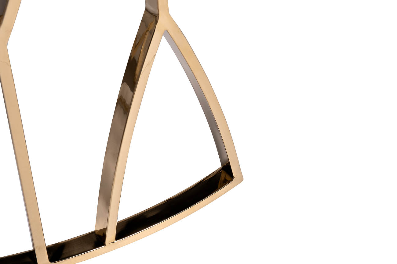 13RXCT3104-GOLD Стол журнальный стекло черн./золото d90*45см_s2 3