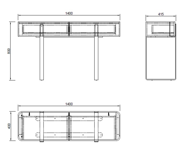 77IP-20862 Консоль светлая с металл. каркасом 140*40*82см_s2 8