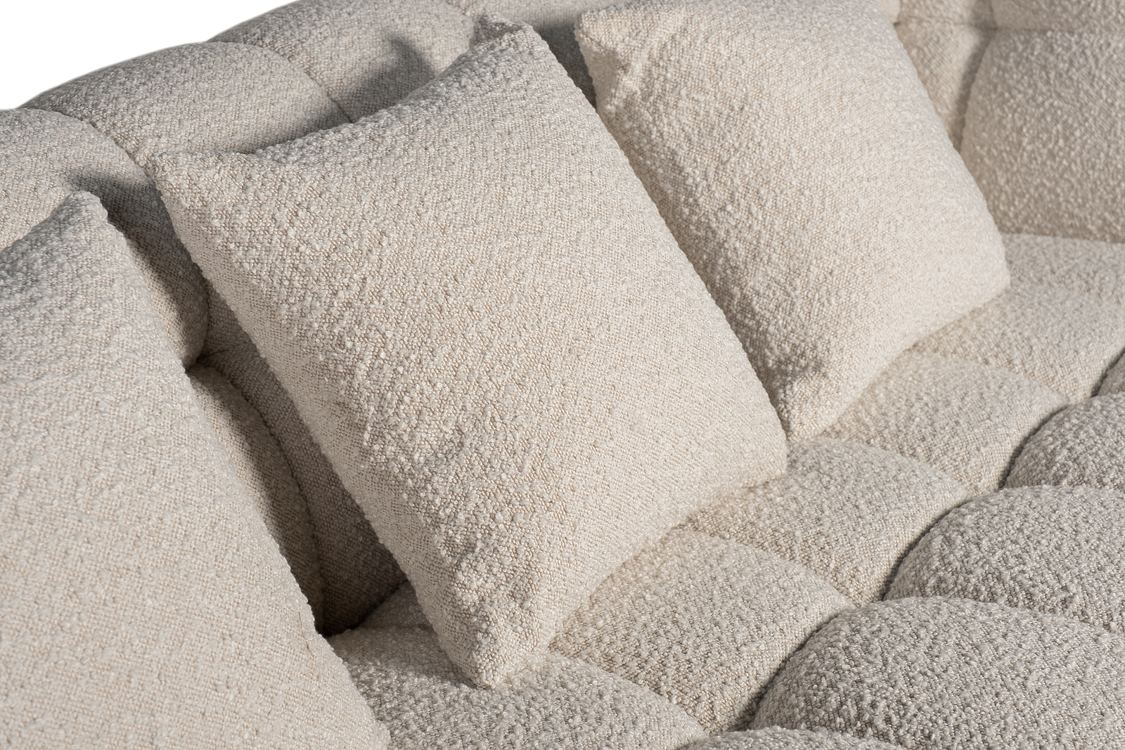 ZW-26803 Диван Прато (Prato) трехместный букле белый 249*106*74см_s2 5