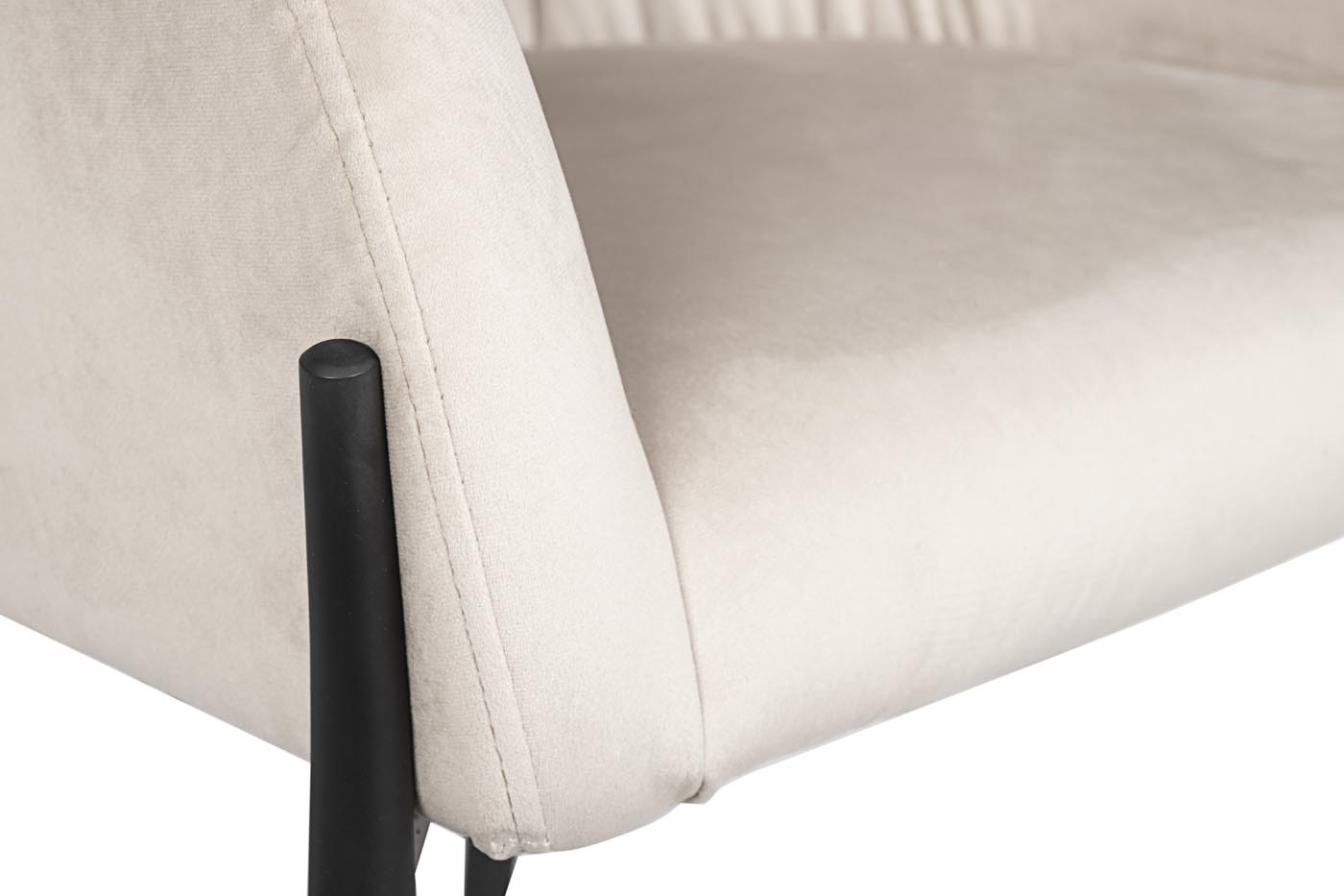 GY-DC8173BL-CR Стул велюр светло-бежевый/черн.металл 53*62*83см_s2 4