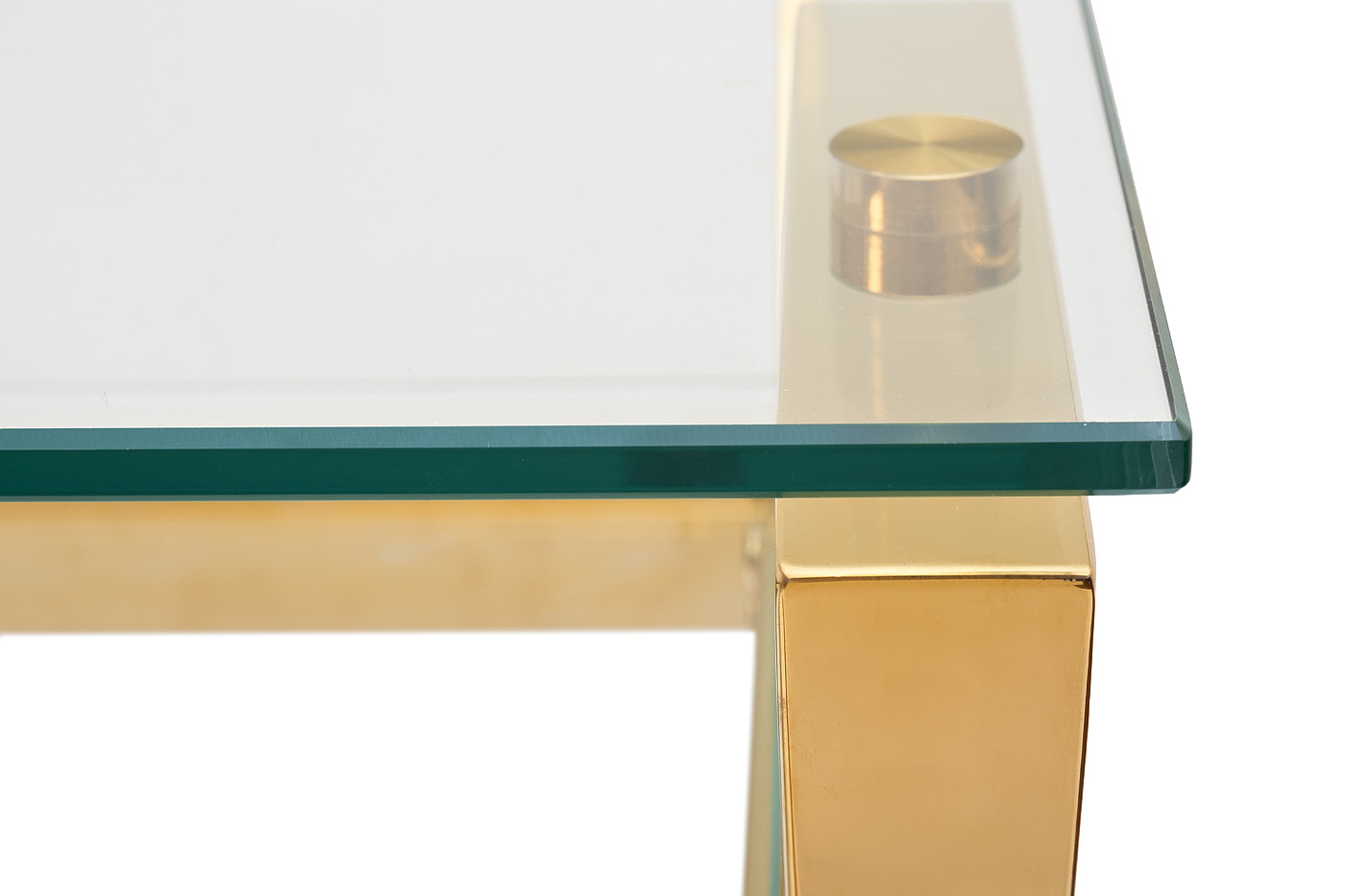 910 Стол письменный стекло прозр/золото 120*60*78см_s2 4