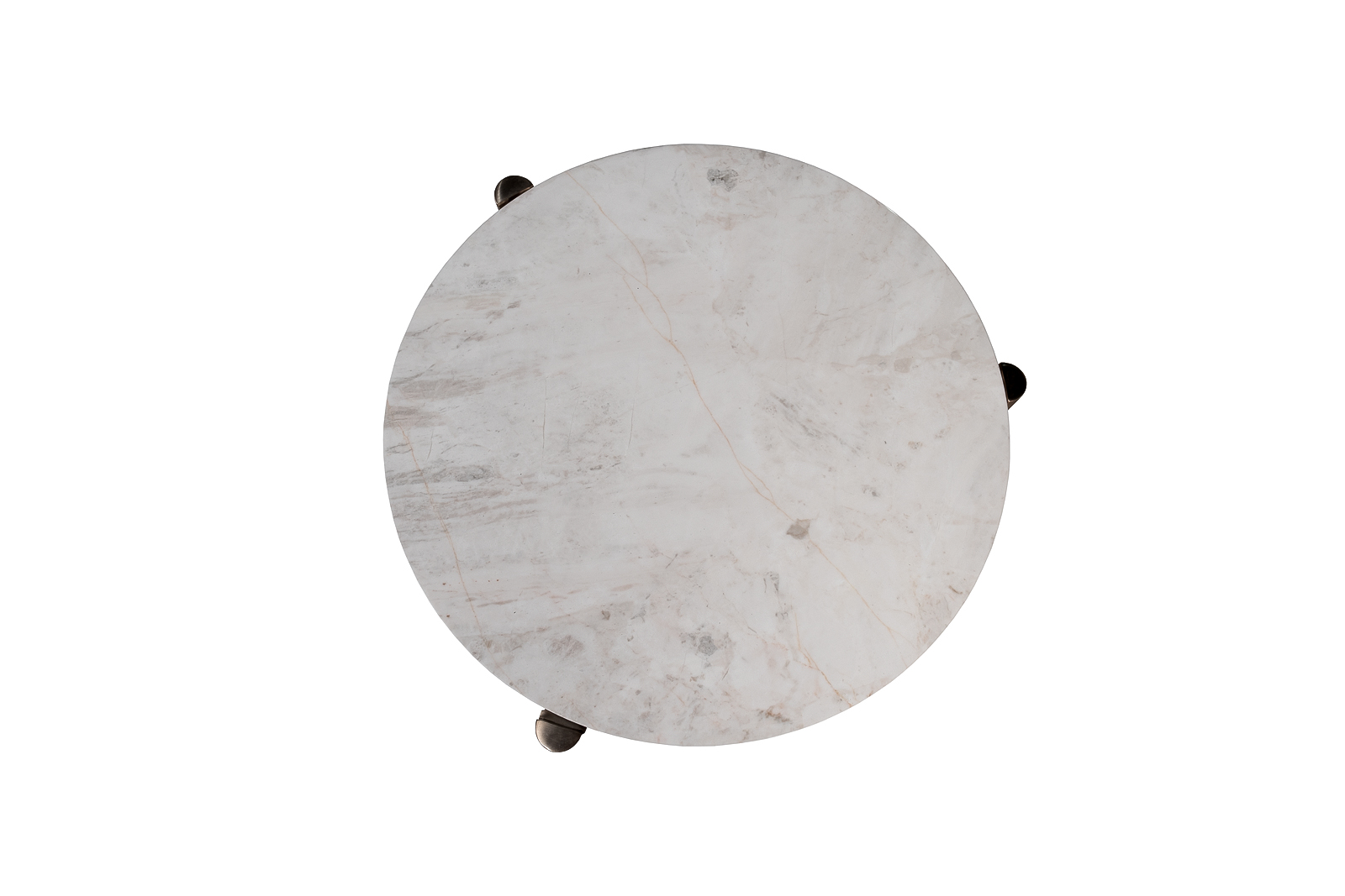 57EL-10083 Стол журнальный натур.белый мрамор Cass White d 57*50см_s2 4