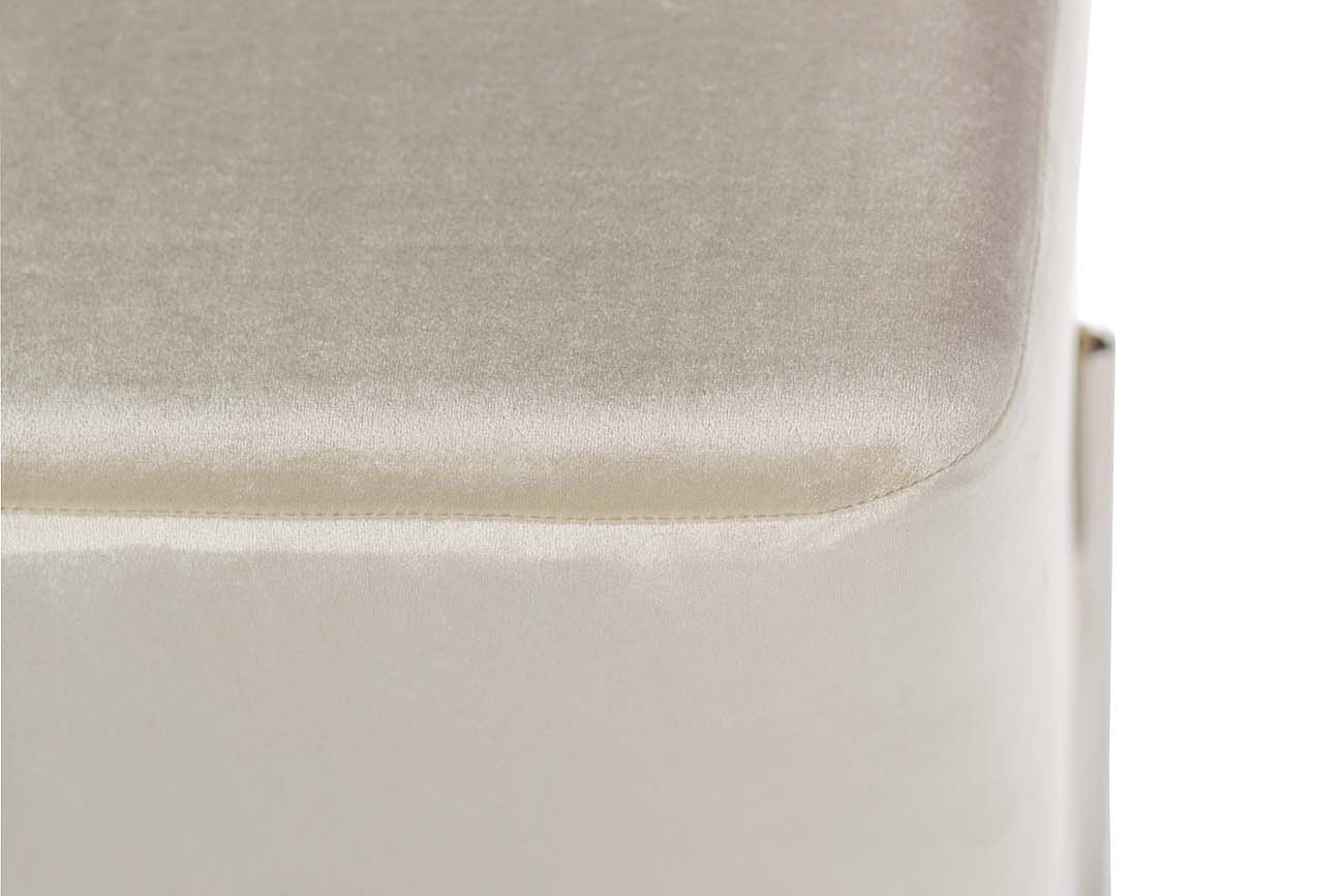 GY-BEN7772-BG Банкетка велюр бежевый/хром 42*42*42см_s2 2