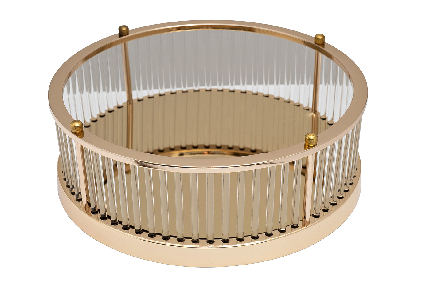 2K299500-SG Поднос декоративный с золотыми бортами d35см_s2 1