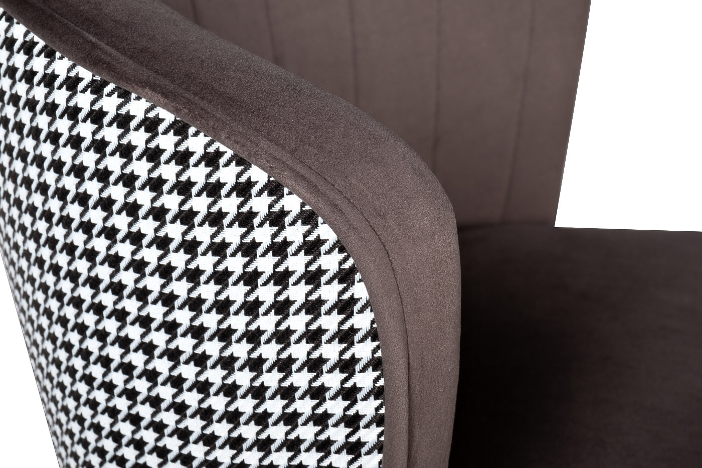 30C-309W SER Cтул барный велюр серо-коричневый 54*54*106см с ч/б спинкой_s2 5