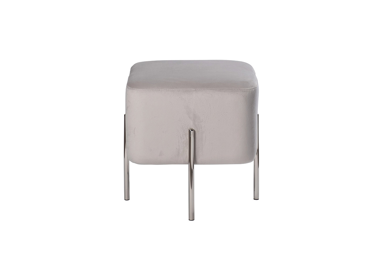 76AR-732BAN-SVSER Банкетка велюр светло-серый/хром 42*42*44см_s2 2