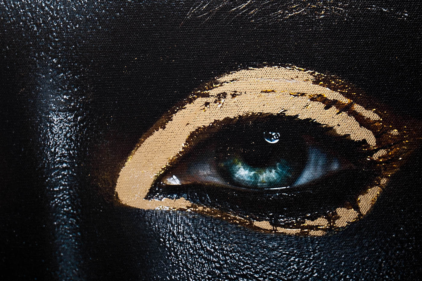 89VOR-DARKGIRL-1 Холст «Темная девушка»120х80см,багет латунь, поталь_s2 3