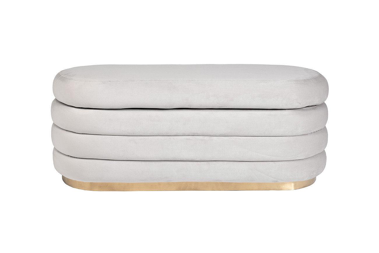 N-BANK-547 SER Банкетка велюр серый 112*42*44см для хранения_s2 1