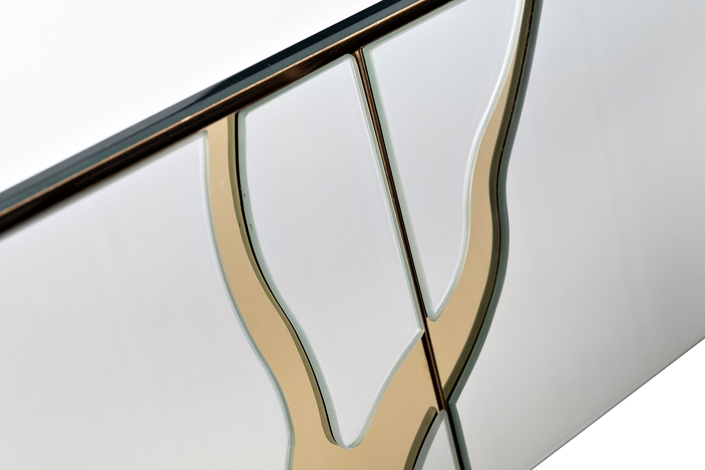 KFG197 Консоль зеркальная c золотым декором 120*42*79см_s2 4