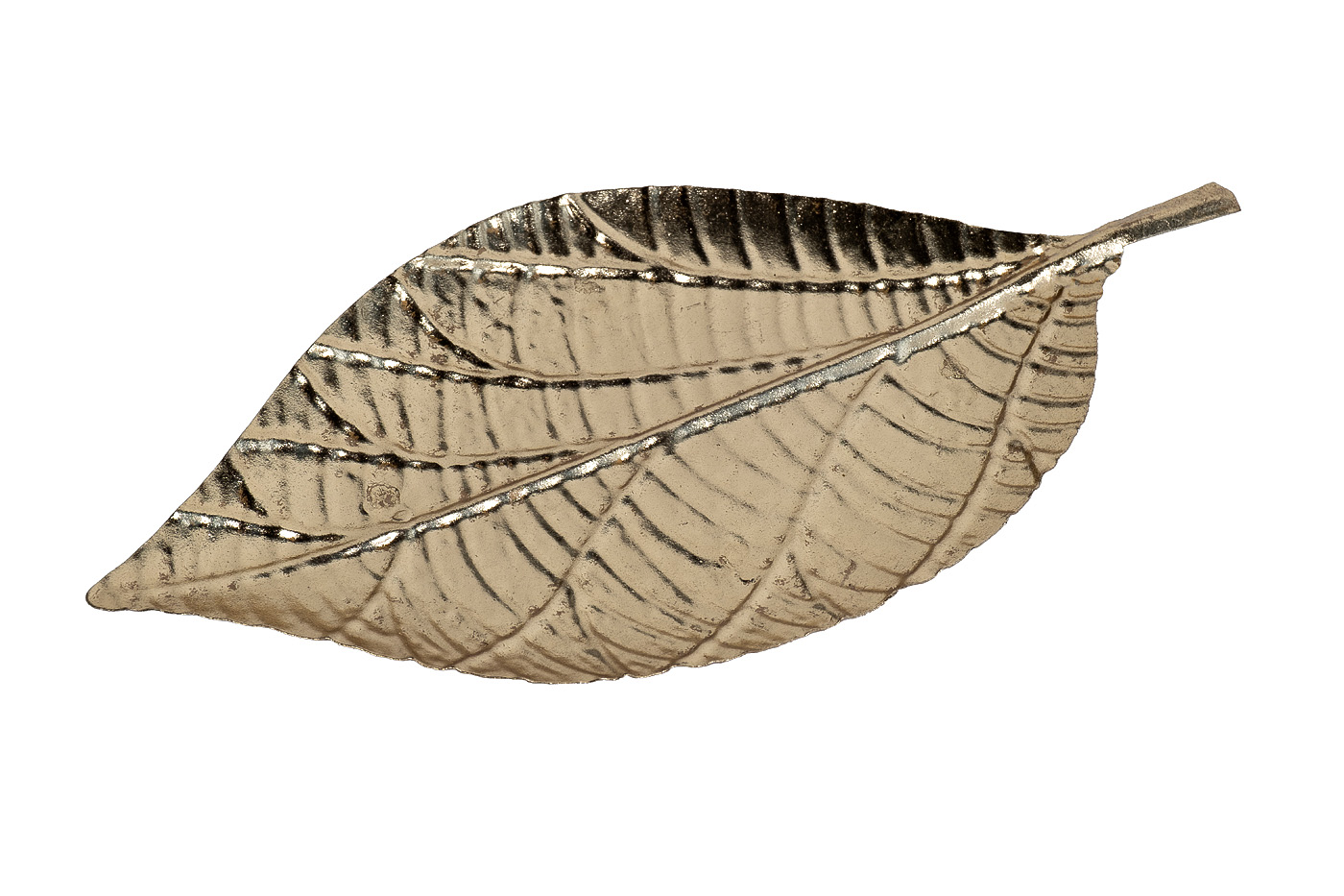 37SM-88070 Тарелка декоративная «Лист» цвет золото 29,8*15,2*2,5см_s2 1