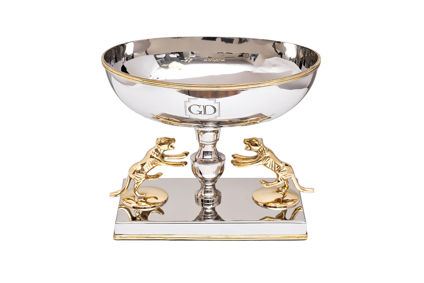 95IM-16542S Чаша «Леопарды» н/ж цвет хром 25*19*20см_s2 1