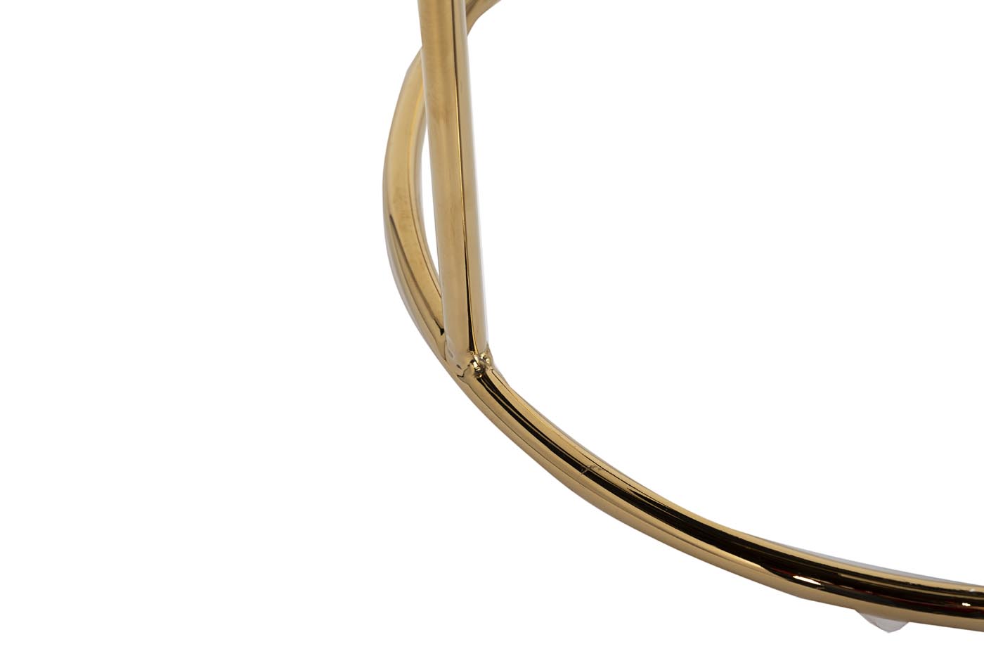 GY-BEN8178GOLD-BL Банкетка велюр черный/золото d38*45см_s2 3