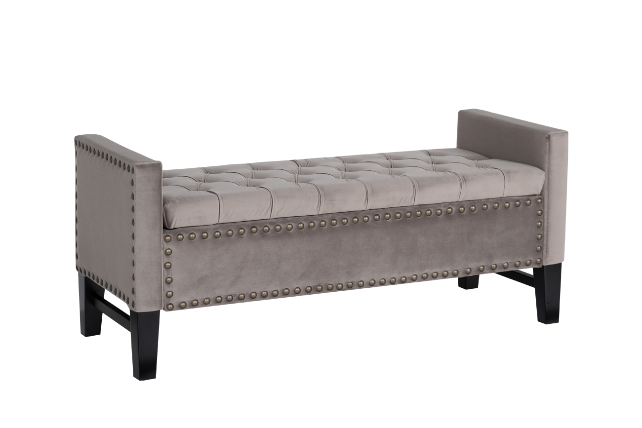 Alice BG Банкетка открывающаяся велюр бежевый 127*50*56см_s2 2