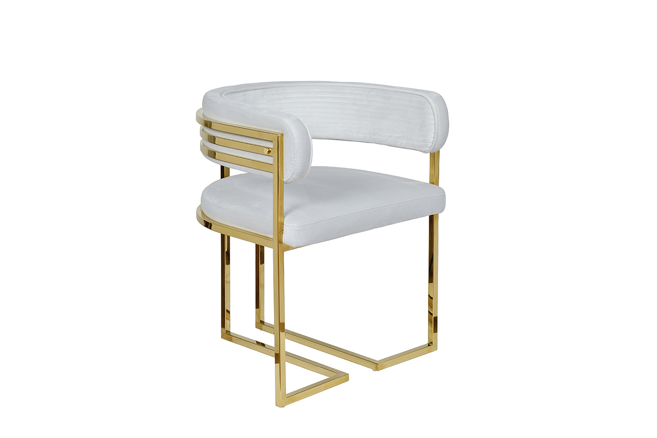 GY-8504STUL-SVSER Стул велюр светло-серый/золото 60*55*73см_s2 2