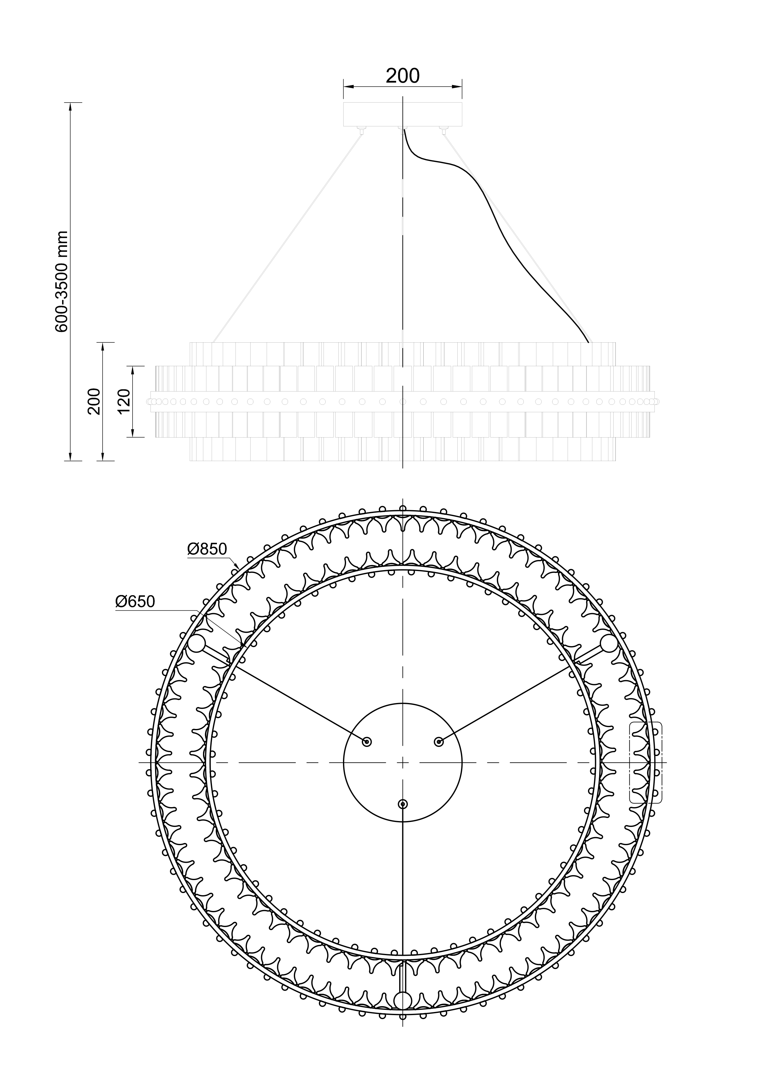 91GH-30868 Люстра подвесная Галактика (Galaxy) стекло прозрач. d85*h20см_s2 3