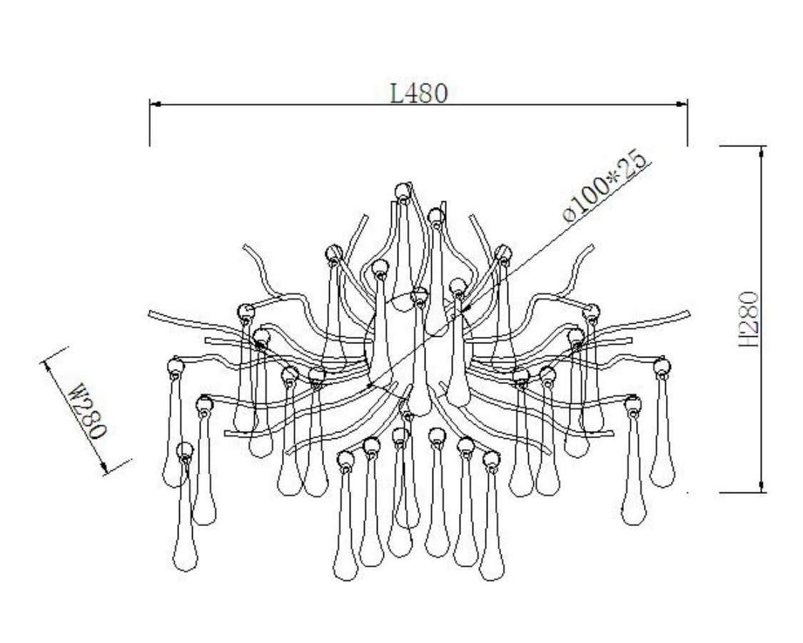 86-80153 Бра 50*40см, металл цвет золото_s2 2