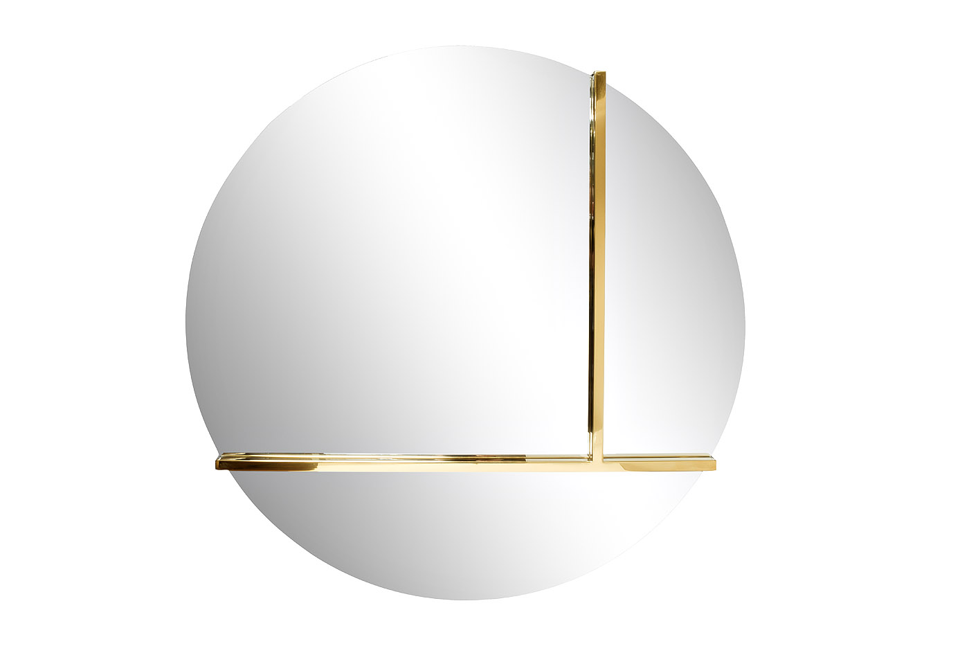 KFG096 Зеркало круглое с металл. вставками золото d80см_s2 1