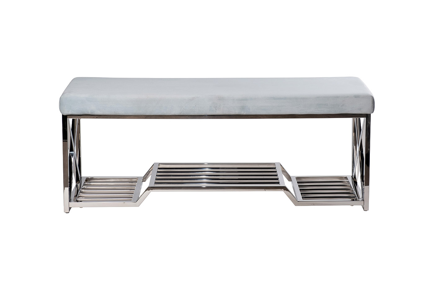 47ED-010BAN-GLB Банкетка голубой велюр/хром 120*40*47см_s2 1