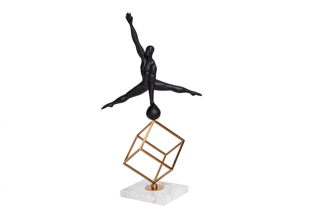 55RD2865 Статуэтка «Гимнаст на кубе-2» 30*51см_s2 1