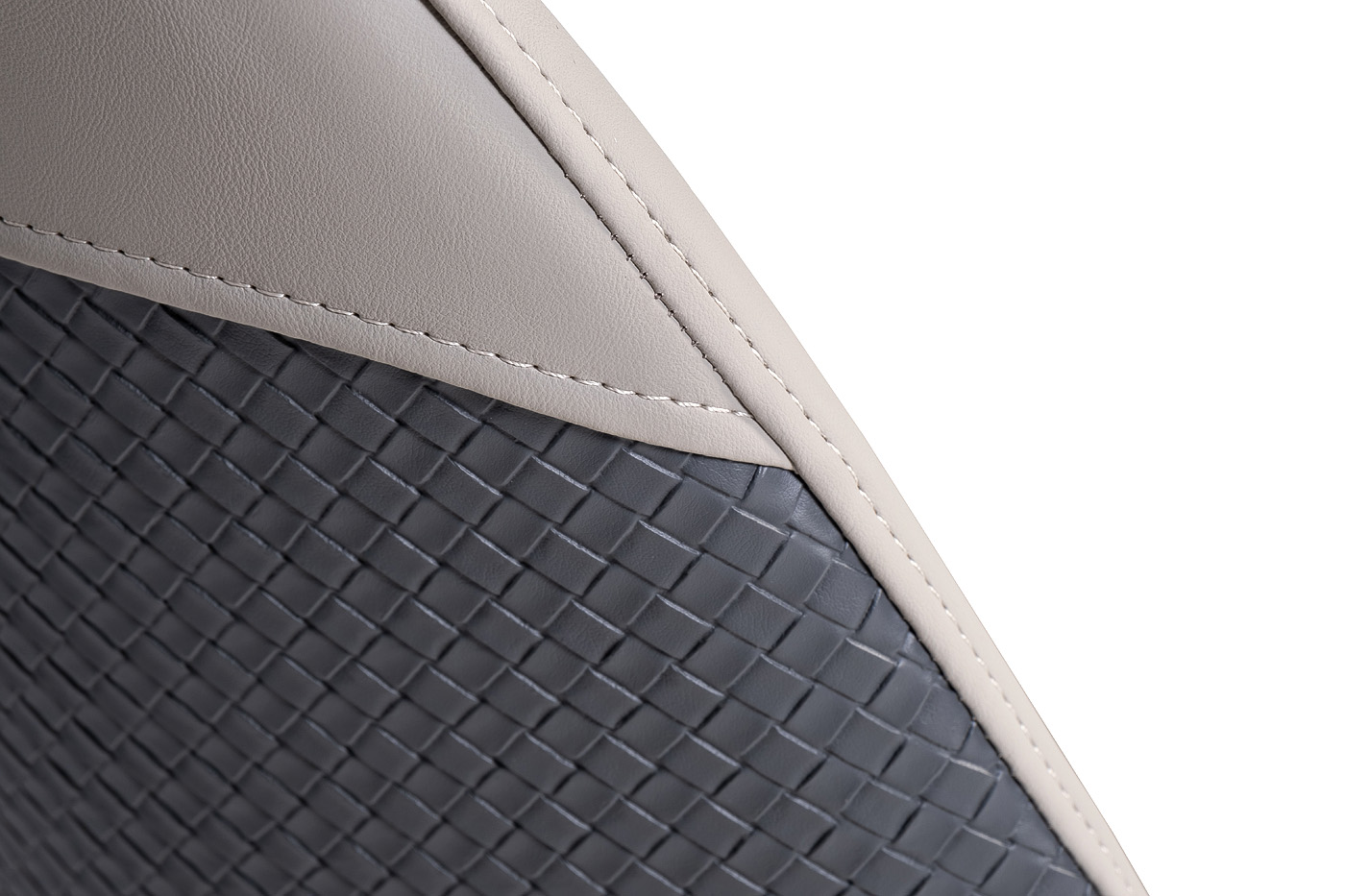 30C-DX-2100 Стул экокожа бежевая/серая 63*51*84см, белые ножки_s2 5