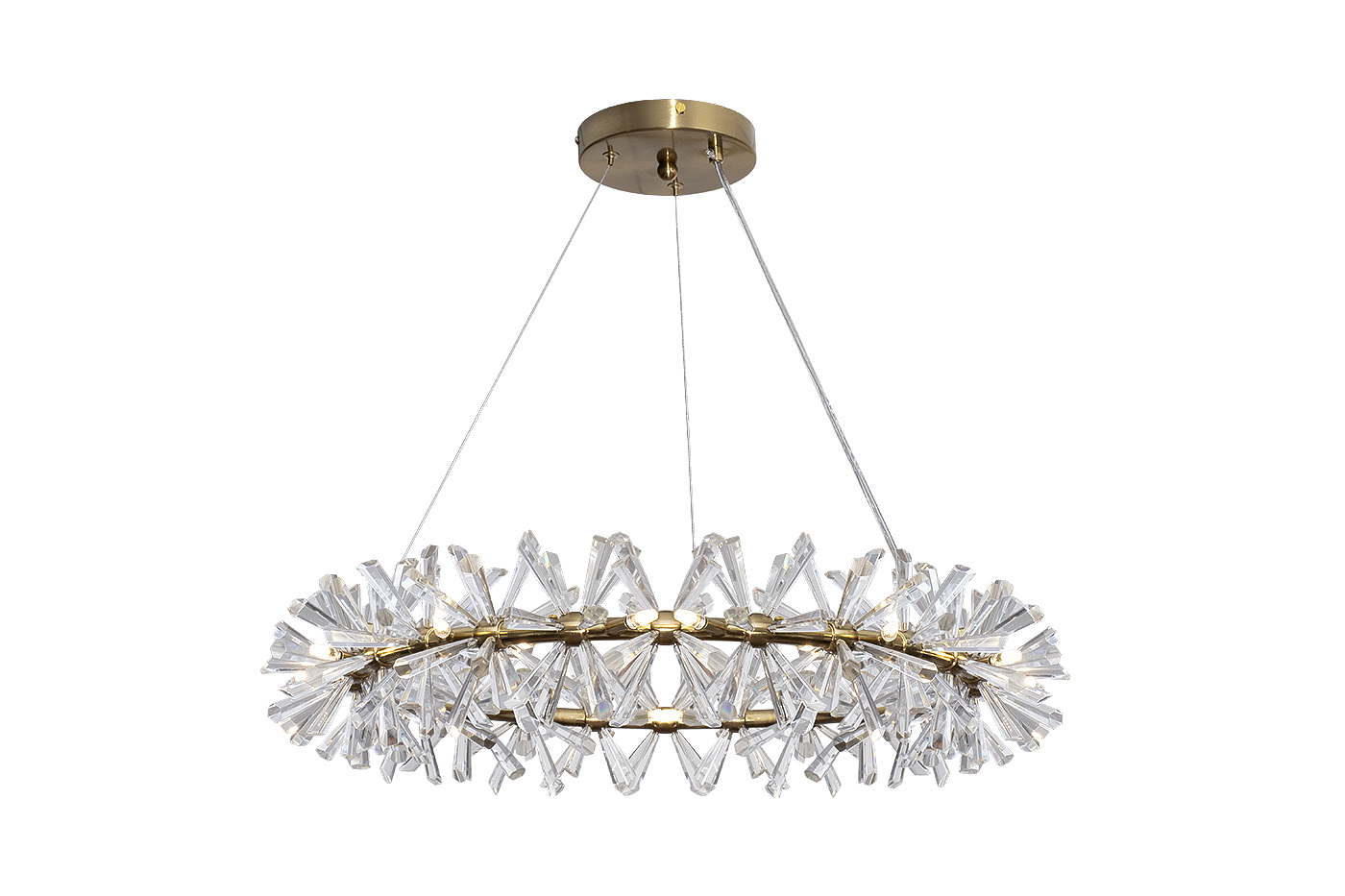 92EL-80241 Люстра подвесная латунь, стекло прозр. d60см_s2 1