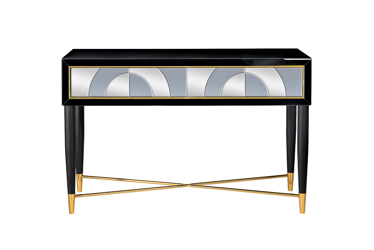 KFG122 Консоль 2 ящика зеркало двухцветное 120*42*75см_s2 1