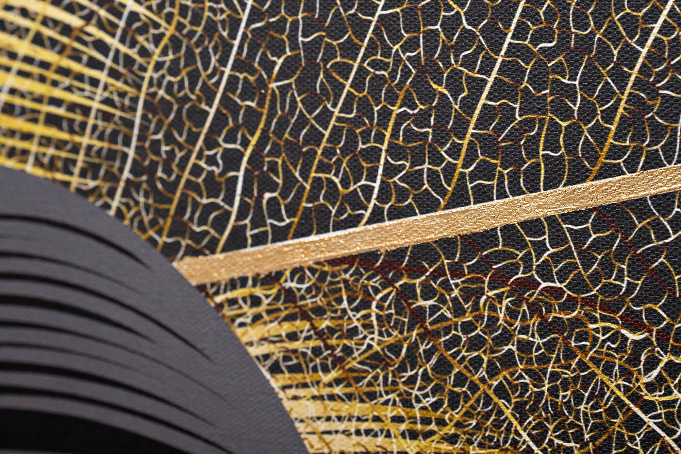 89VOR-GOLDEN LEAVES-4 Холст «Золотые листья-4» 100х70 см, багет( латунь),поталь_s2 3