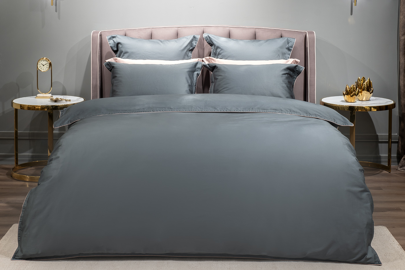 130HB-00051 Пододеяльник сатин зеленый  200*220_s2 1