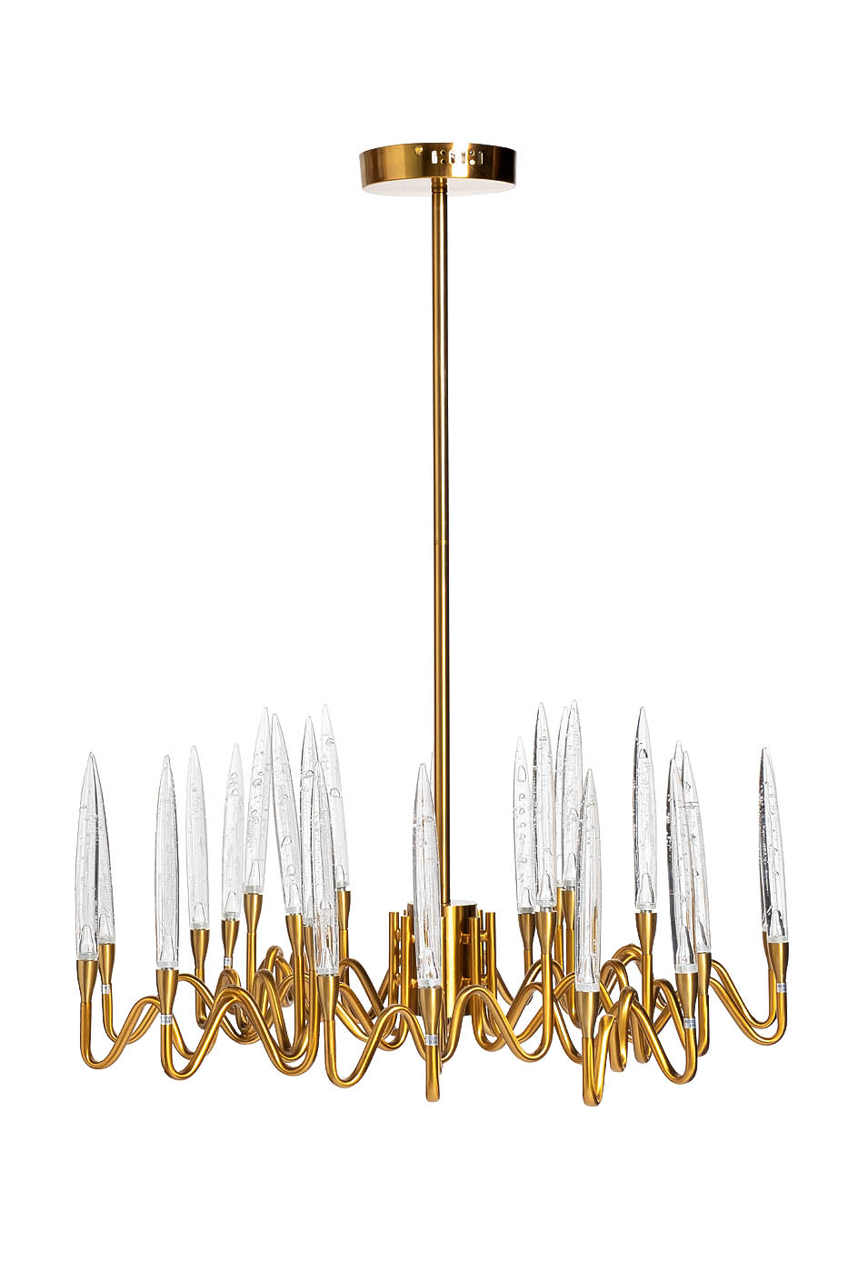 K2PG0330-80 Люстра латунь/стекло прозр. d.80 h.43см_s2 1