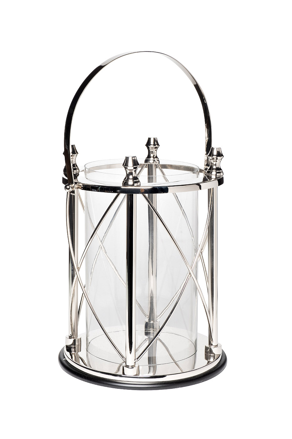 95IM-4590M Подсвечник нерж. сталь/стекло 31*26*36см_s2 1