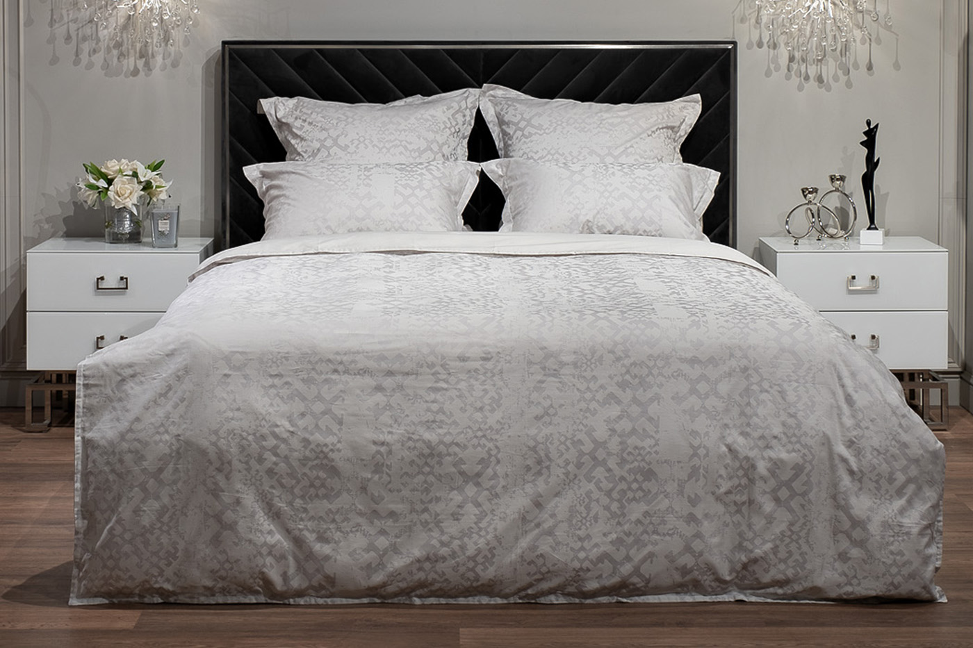 130HB-00042 Комплект постельного белья Маттео,бежевый 145*210- 1шт,50*70 -2шт_s2 1