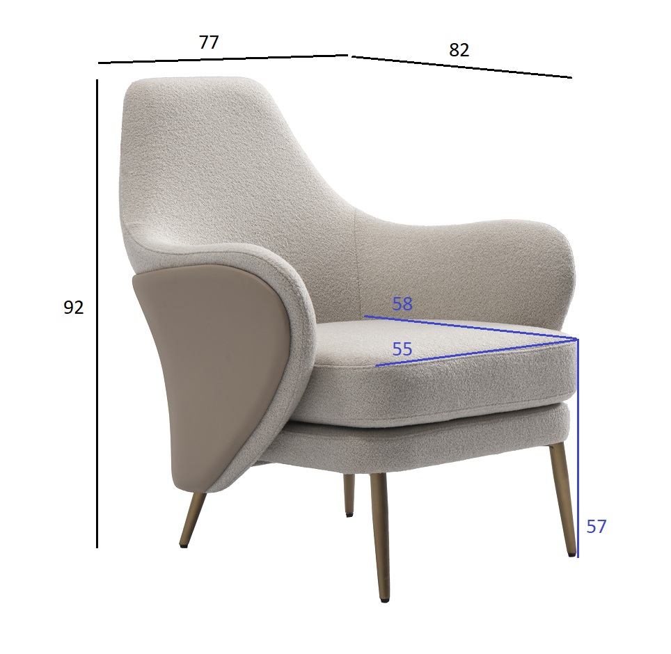 87YY-20410 Кресло Сельвино (Selvino) иск.мех / экокожа 77*82*92см_s2 7