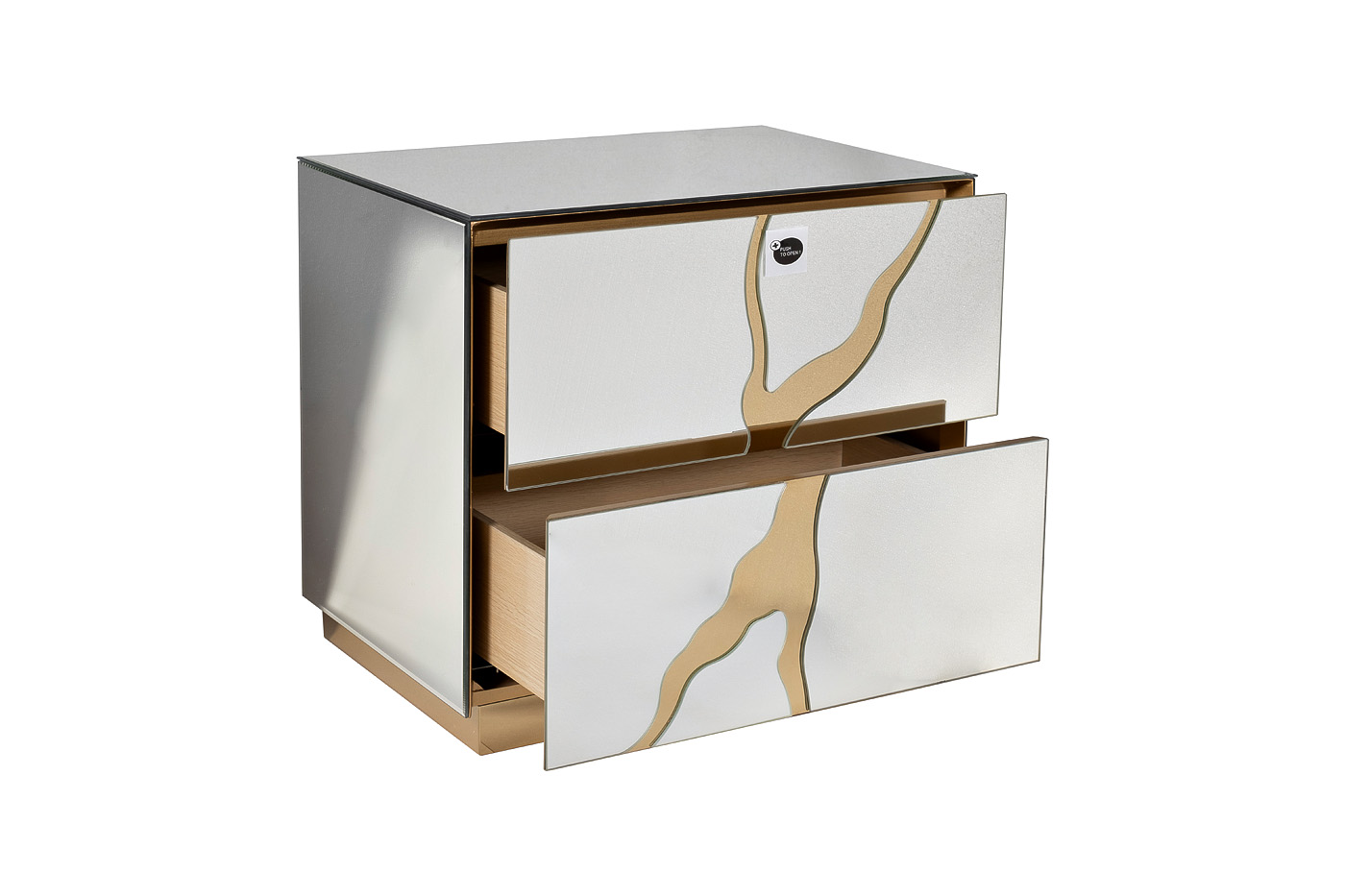 KFG199 Тумба зеркальная с золотым декором 61*42*59см_s2 3