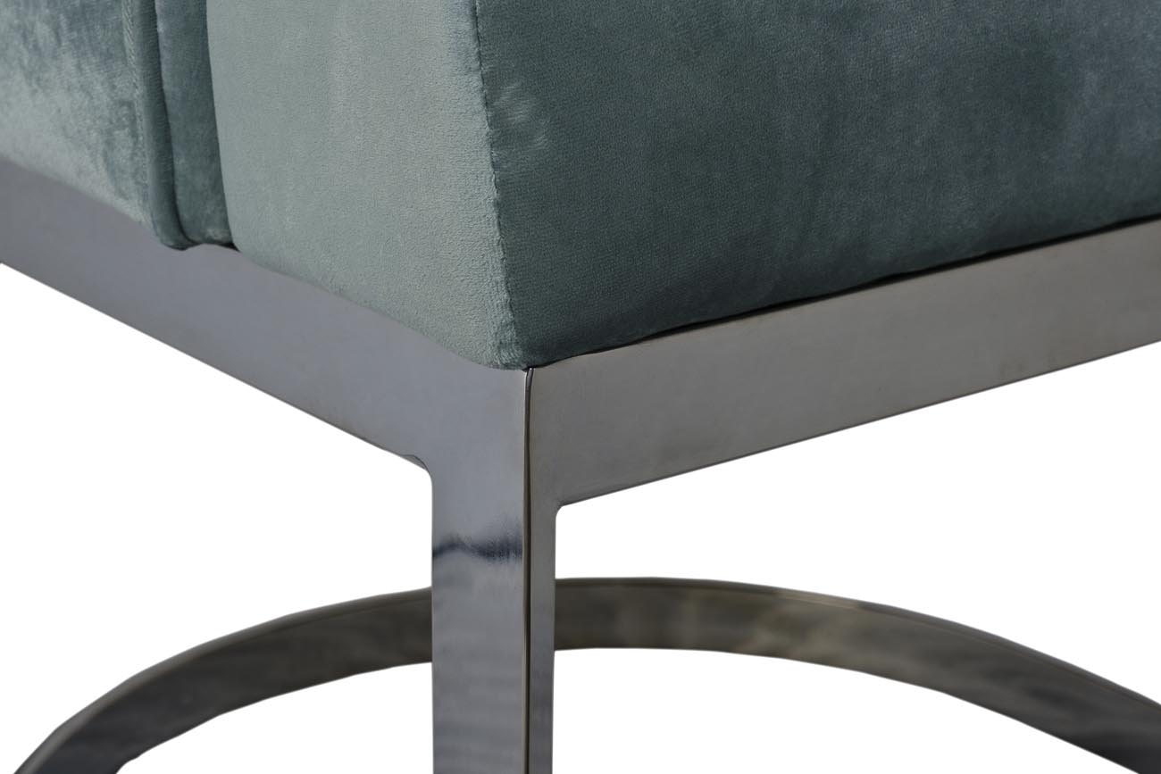 76AR-6210-MT Стул велюр мятный/темный хром 65*61*93см_s2 5