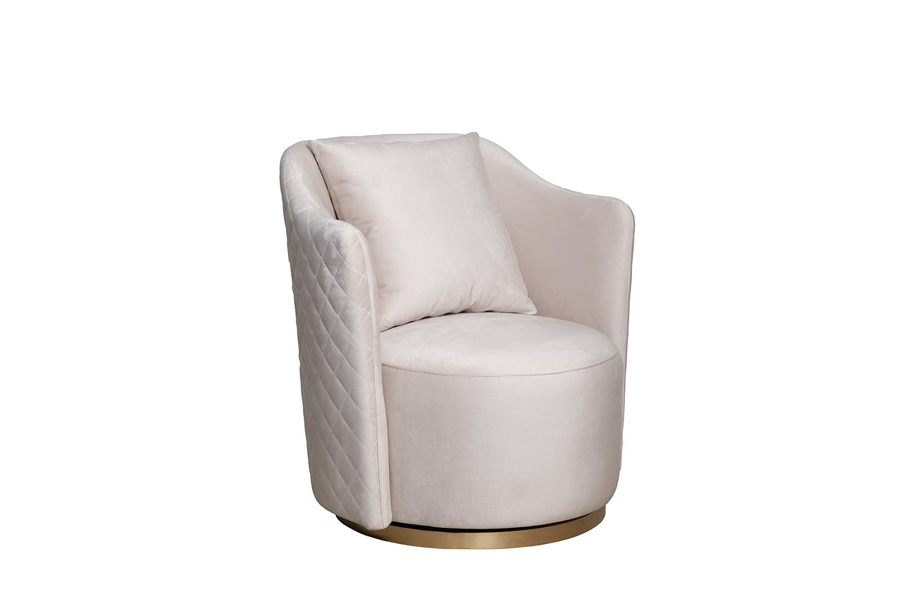 Кресло Verona вращающееся, велюр бежевый Colt 002-BEG/золото 70*77*80см_s2 2