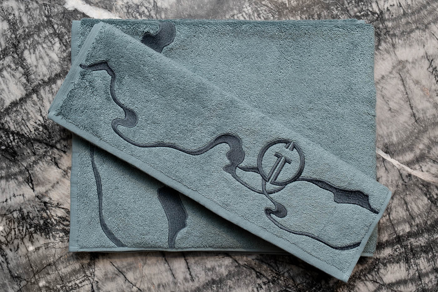 145ERT-00504 Полотенце Мелодия модал голубое 50*90_s2 1