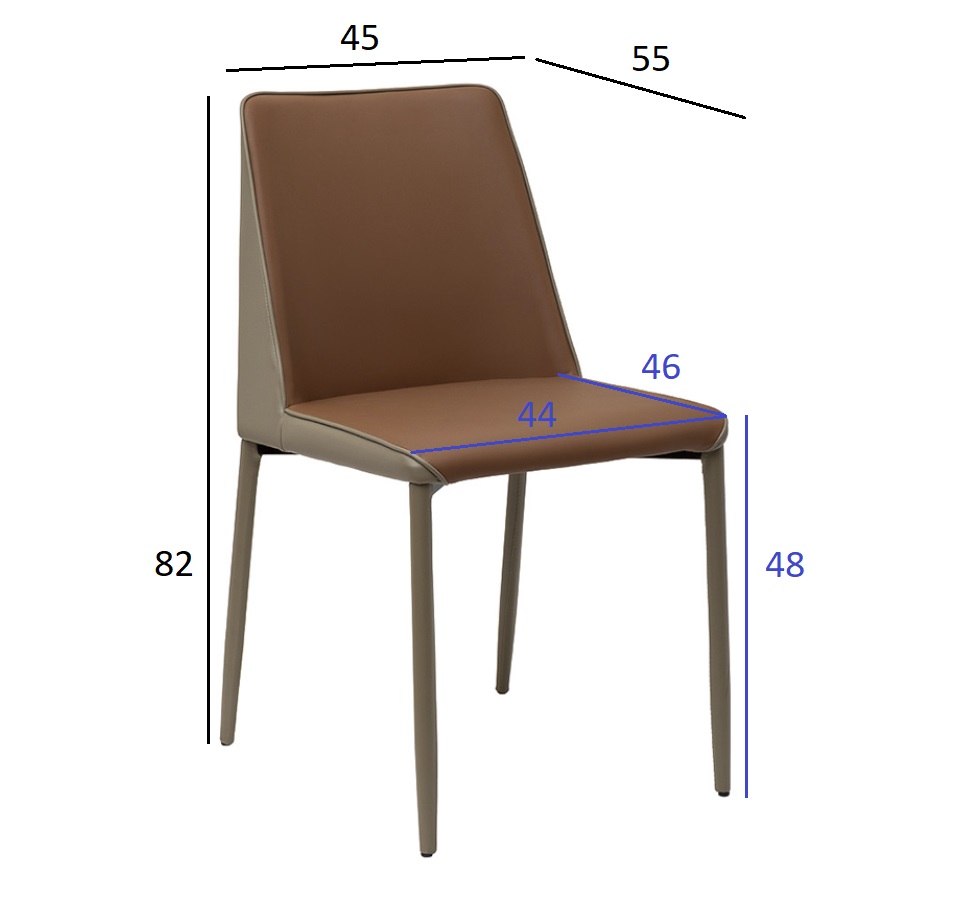 163YH-06995 Стул обеденный экокожа терракота/бежевый 55*45*82см_s2 7