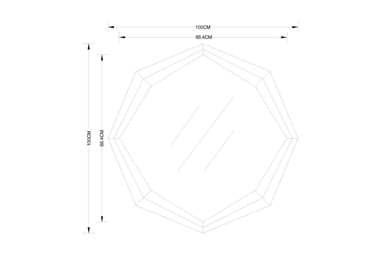 19-OA-9122 Зеркало 8 граней 100*100см_s2 3