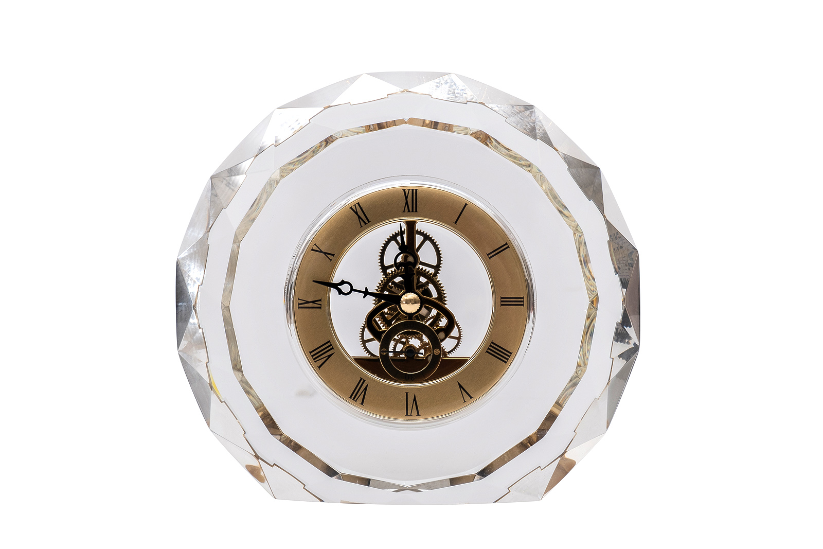 C81751 Часы настольные круглые, 16*6*14.5 см. цвет золото_s2 1