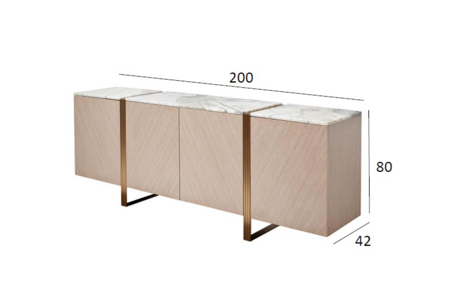 58DB-03185 Комод 200*42*80см_s2 8
