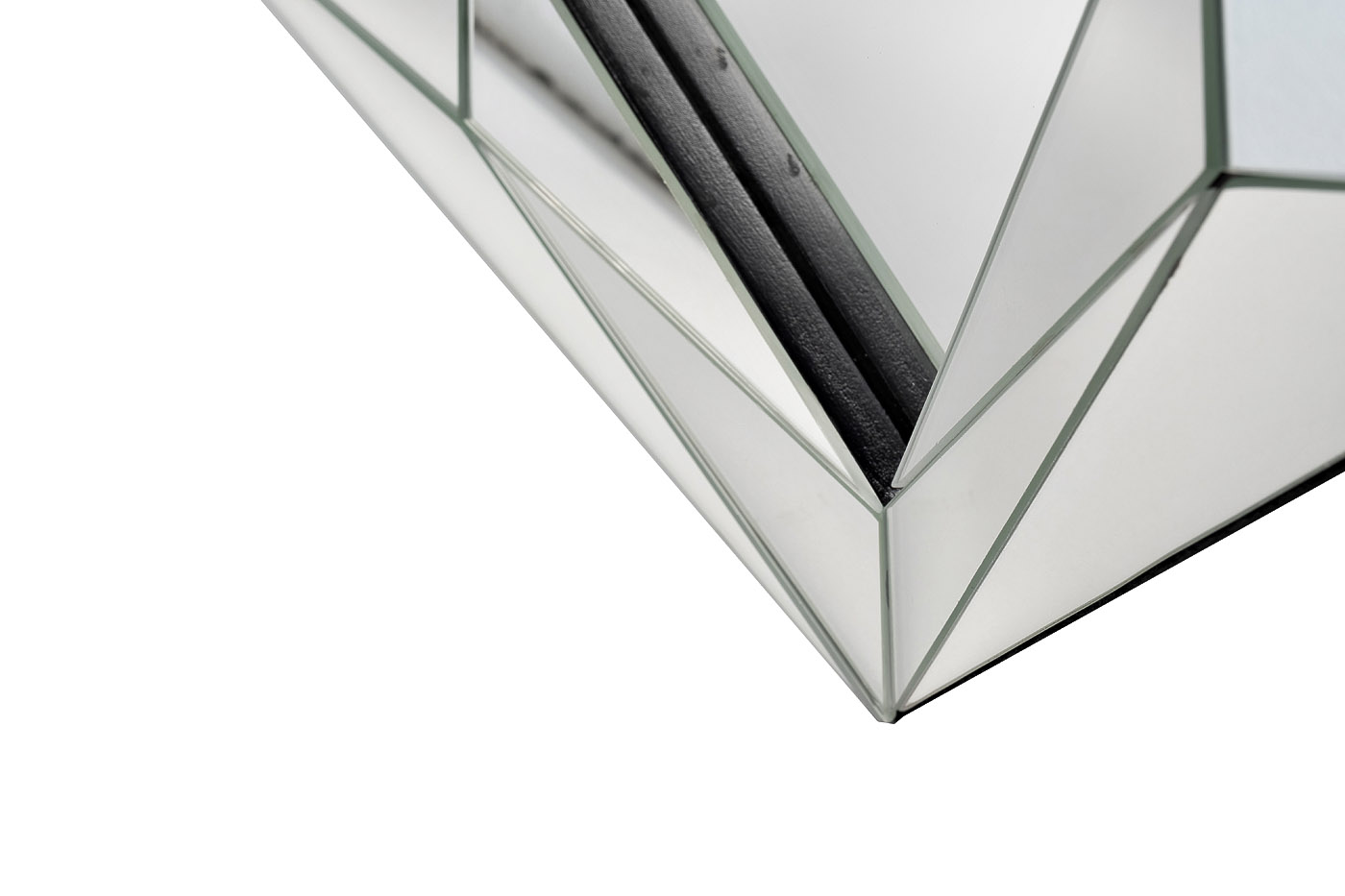 19-OA-9104 Зеркало абстрактное в объемн. зеркальной раме 90*60см_s2 2