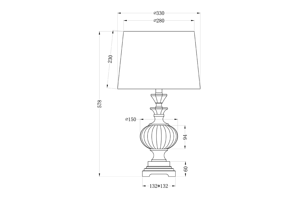22-86946 Лампа настольная плафон бежевый d33*60см (2)_s2 2