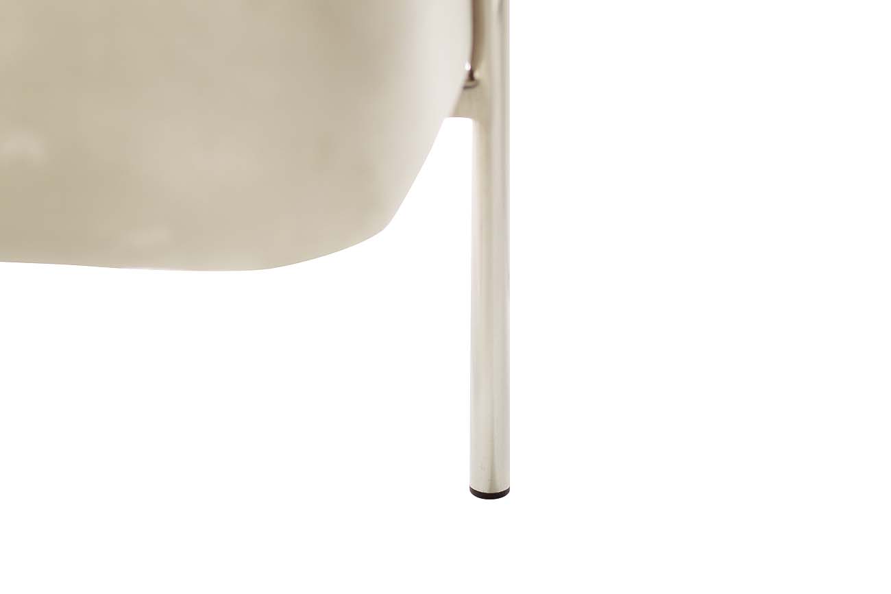 GY-BEN7772-BG Банкетка велюр бежевый/хром 42*42*42см_s2 3