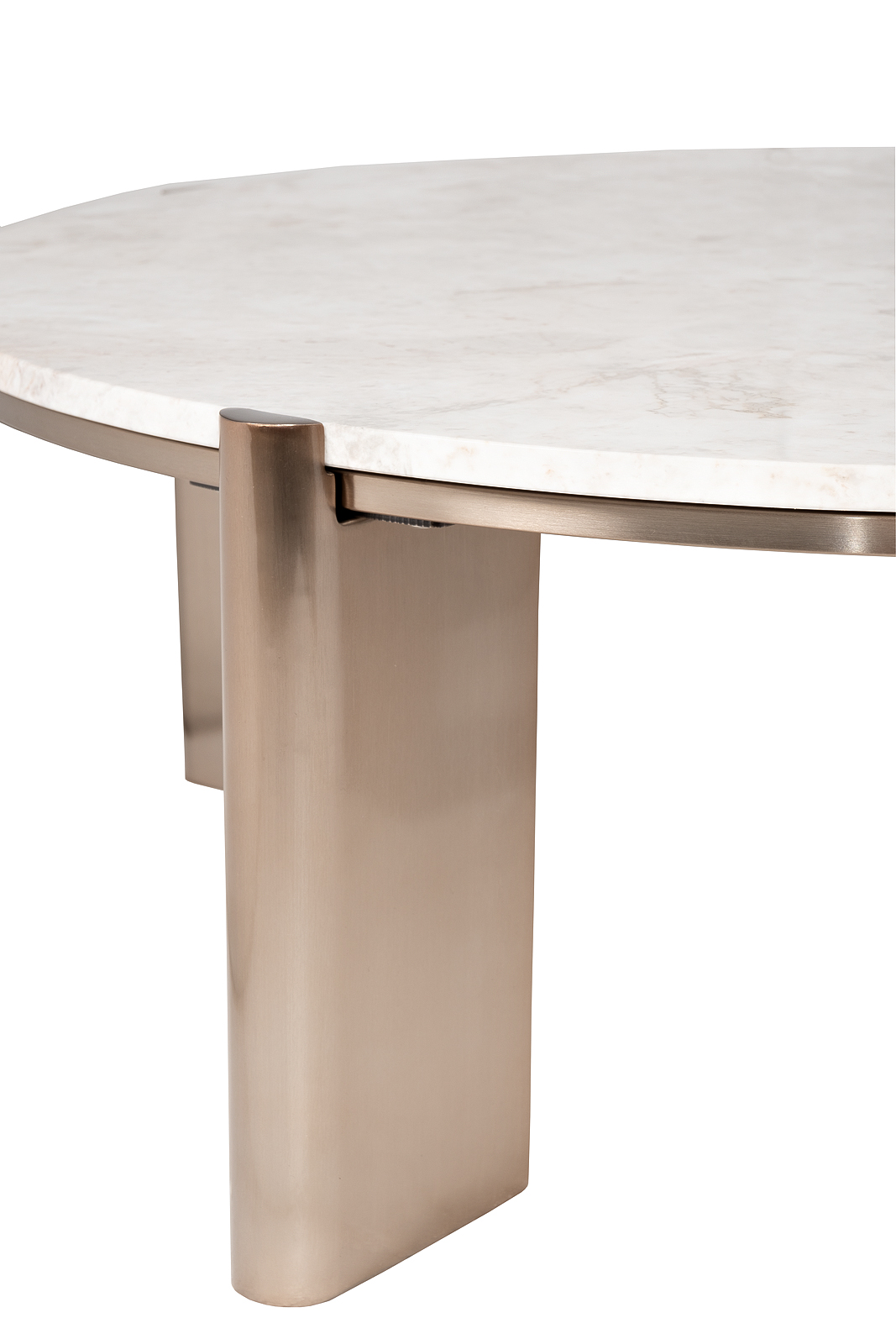 57EL-10082 Стол журнальный натур.белый мрамор Касс Белый (Cass White) d 105*37см_s2 5