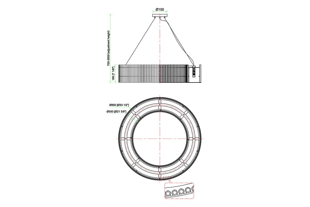 91GH-80568 Люстра подвесная никель/стекло прозрач. d85*h150см_s2 3