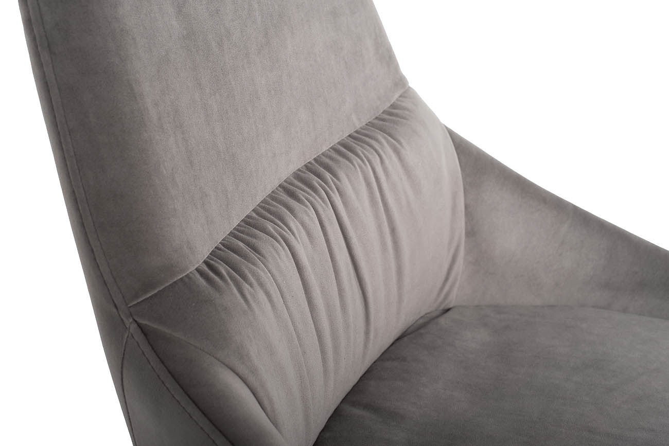 30C-1185 GRE Стул велюр серый на метал.основании 55*62*94см_s2 3