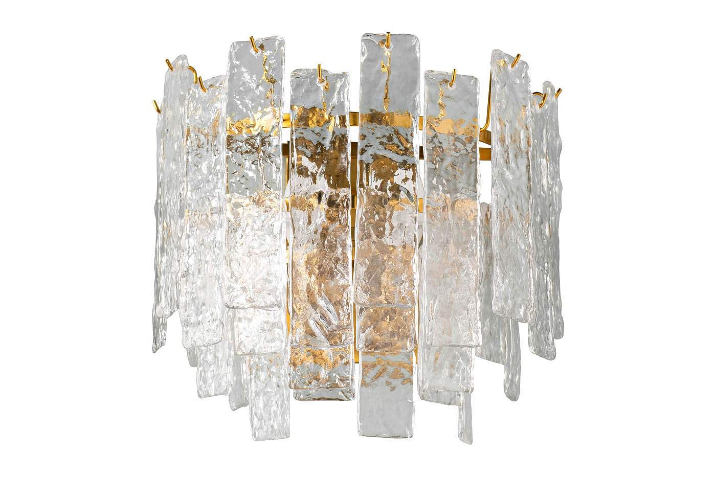 K2KG0998W-2B Бра Лёд (Ice) рифленое стекло/латунь L19*W36*H32см_s2 1