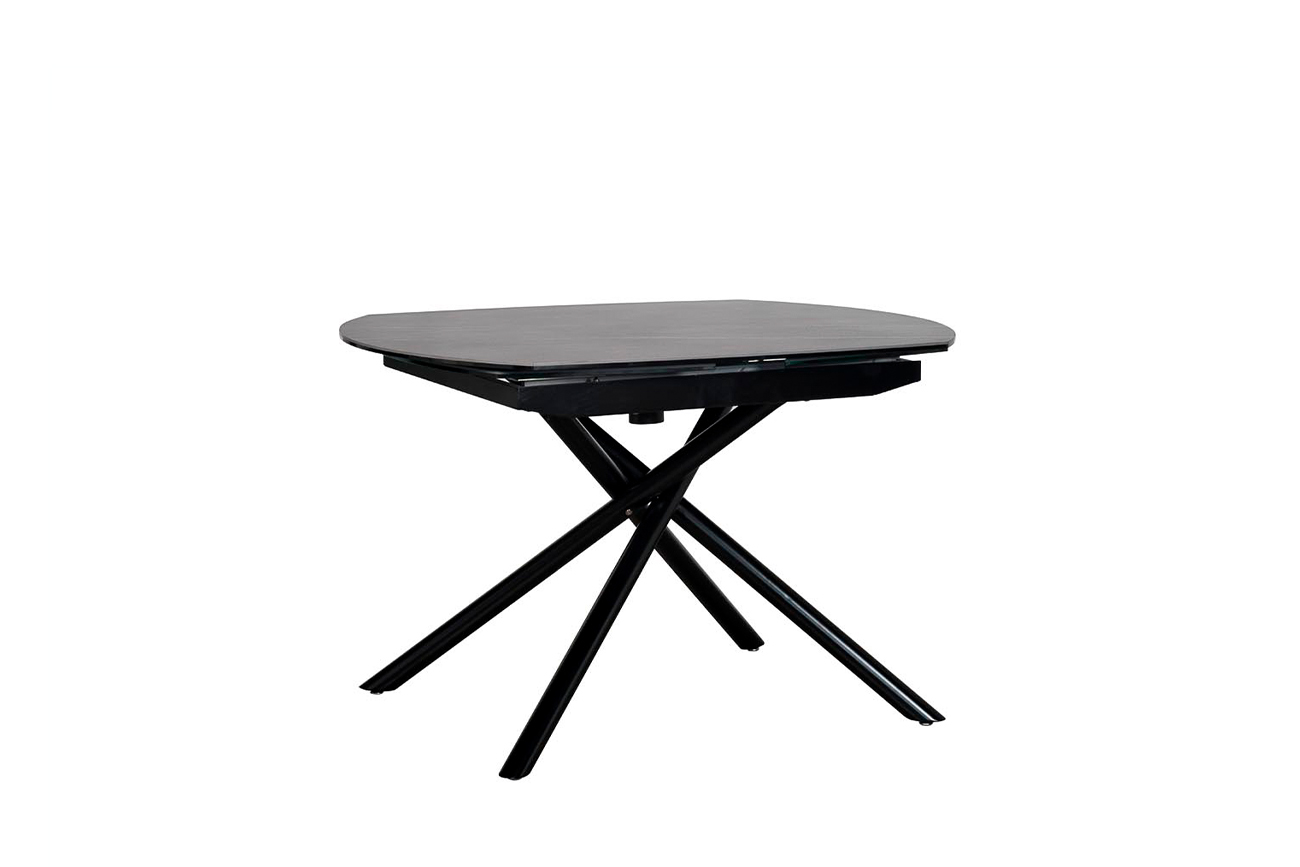 83MC-1957DT BL Стол обеденный раскл.керам.чёрный 178(120)*89*77_s2 4